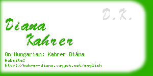 diana kahrer business card